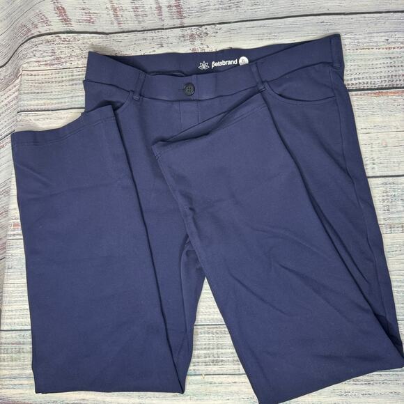 Betabrand Dress Pant Yoga Pants Navy Petite Bootcut Pants XLP - Picture 1 of 4
